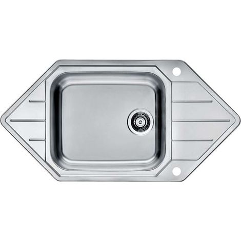 Alveus Praktik - Fregadero, 99x50 cm, con control de desagüe, acero inoxidable 1122594 (1/3)