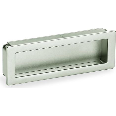 SCHWINN 5052679 - Maniglia a Conchiglia per mobili, Realizzata in zama, Distanza tra i Fori 96 mm, Trattamento Cromato Opaco