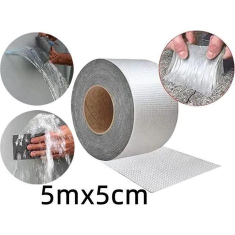Ruban de Réparation - Étanche - 5cm x 5m - Multi-usages - Argent (1/4)