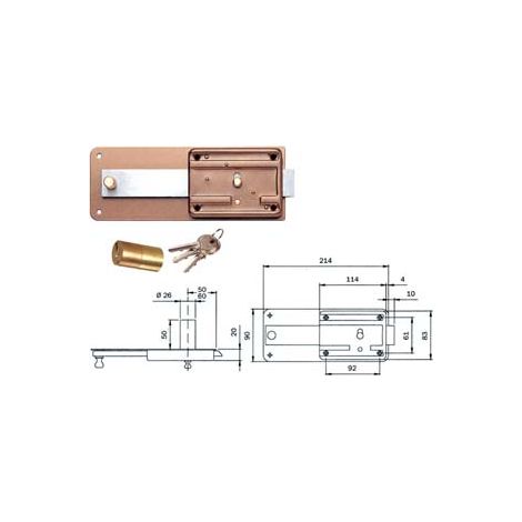 FERROGLIETTO P/FERRO CATENACCIO 5 MAND. E SCR. CIL. FISSO S/CONTR. 315  mm.50 (315505)    ISEO