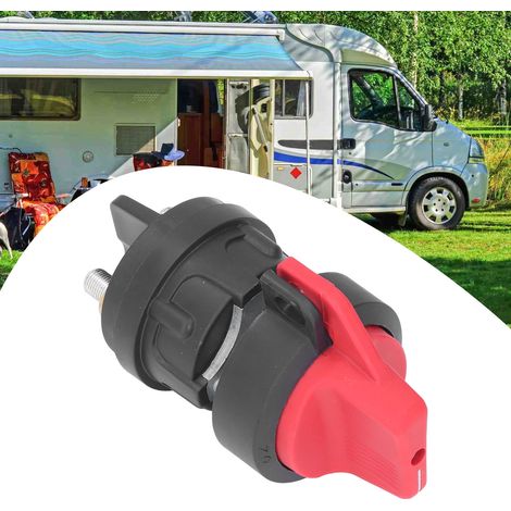 Interrupteur à batterie 12V 300A type bouton rotatif pour voiture, bateau, camping-car - Anti-démarrage (1/5)