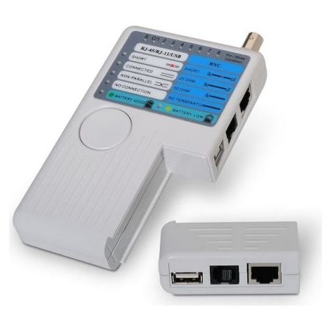 Tester Aisens A142-0313 para RJ11-RJ12-RJ45/ USB/ Coaxial