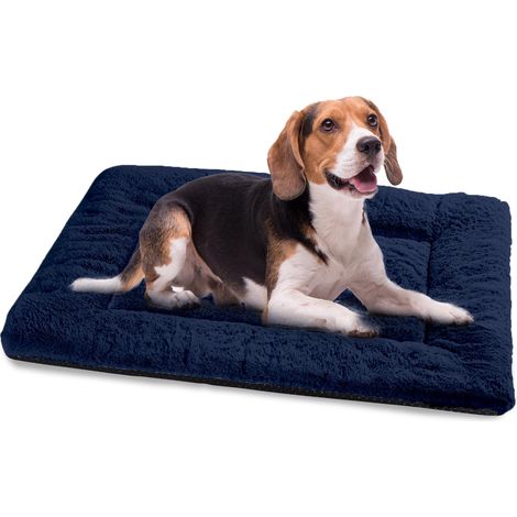 Panier Chien, Tapis Chien Grande Taille, 90x60 cm Bleu Marine (1/5)