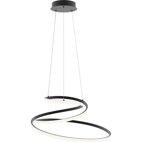 Lampada sospensione moderna anello Ø60 nera LED 60W Italux