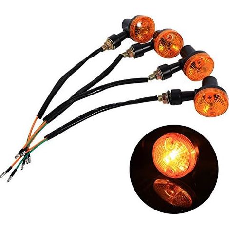 Stück 12V Universal-Motorradblinker Orange (1/4)