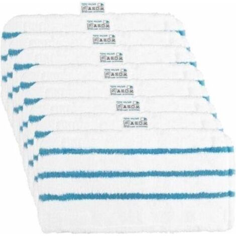 Lot de 8 chiffons de nettoyage pour balais vapeur Black & Decker FSM1630, FSM1616, FSMH13E5, FSM1321, FSM1605 et FSMH13151SM -- TRIMEC (1/4)