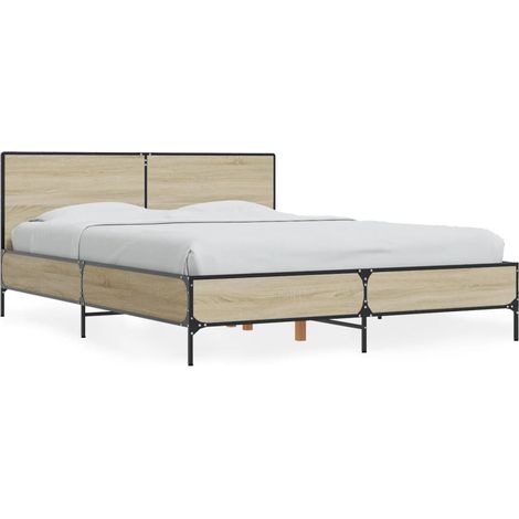 Maison Exclusive - Giroletto Rovere Sonoma 120x200 cm in Legno Multistrato Metallo