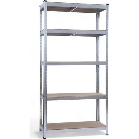 Etagères métal 90 x 40 x h180cm à 5 plateaux Structure Acier galvanisé Charge 175Kg / étage (1/5)