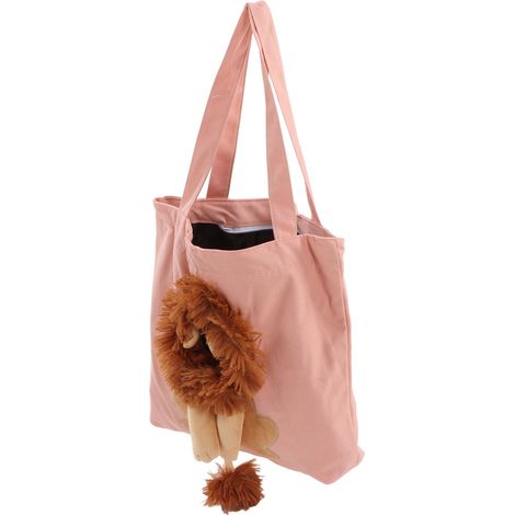 Sac de transport multifonctionnel en toile en forme de lion mignon, adapté aux chats pesant moins de 2,7 kg (Type 1). (1/5)