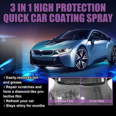 5Pcs High Protection 3 en 1 Voiture, High Protection 3in1 Spray,Nano Spray Anti-Rayures Pour Voiture,Anti Rayure Voiture Carrosserie (1/4)