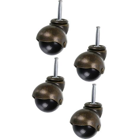 Lot de 4 roulettes pivotantes silencieuses et fluides pour meubles, armoires et chariots (1/5)