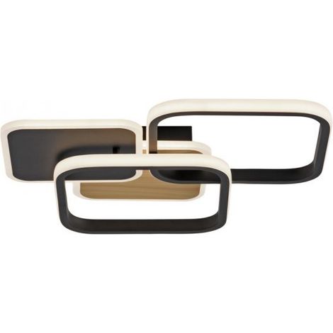 Plafoniera LED moderna nera/legno Leuchten Direkt Sevent (1/5)