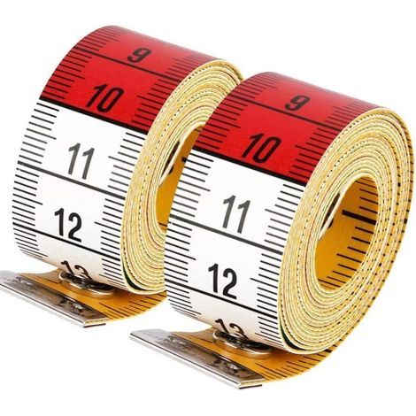 doppelseitige Schneidermaßbänder, weiches 1,5 m (60 Zoll) Schneidermaßband, Maßband für individuelle Näharbeiten (2 Stück) (1/4)