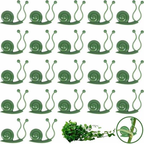 Support pour Plantes Clips, 30 Pcs Clips de Fixation Murale Autocollants, Decoration Mural Plante, Tuteur Clip, Clips Muraux pour Vigne Légumes Tomates Aneth Vert. (1/5)