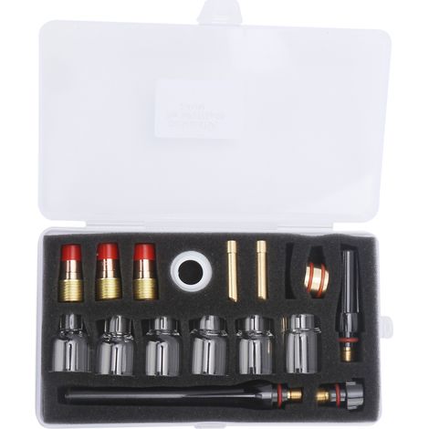 Kit d'accessoires pour torche de soudage, buse en verre, consommables en laiton pour outil de soudage électrique WP-17/18/27 (1/5)