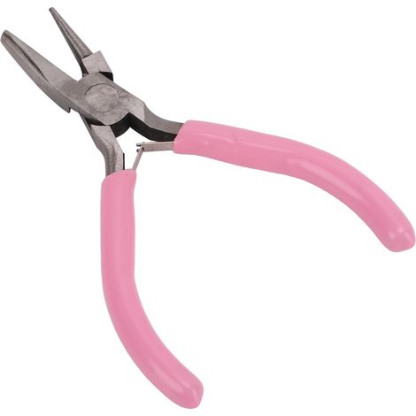 Pince à bijoux avec poignée antidérapante, robuste et durable, en acier au carbone, pour une utilisation simplifiée et une grande polyvalence. Pince à boucler les fils pour le bricolage. (1/5)
