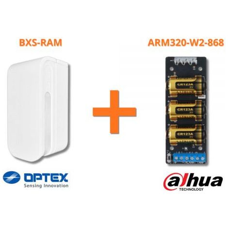 Dahua e Optex barriera esterna antimascheramento + trasmettitore BXS-RAM - ARM320-W2-868