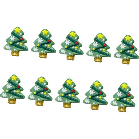 Perline di vetro dipinte a mano a forma di albero a stella verde