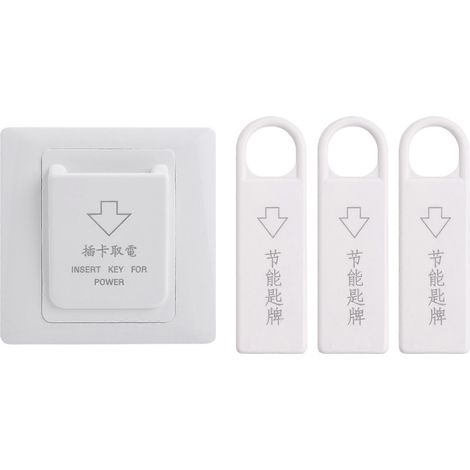 Interrupteur magnétique haut de gamme pour hôtel, interrupteur d'économie d'énergie, insertion de clé pour l'alimentation avec 3 cartes (1/5)