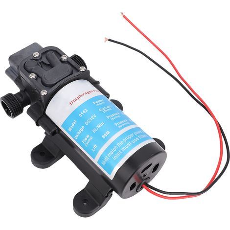 Selbstansaugende Mikromembranpumpe, Wasserdruck für Wohnmobile, Autowäsche, Bewässerung, 60 W Förderhöhe, 80 m, G1/2 Ein- und Auslass (1/5)