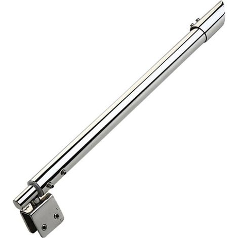 Barre de support de paroi de douche en acier inoxydable réglable 400-600 mm, finition chromée, pour paroi de douche à l'italienne de 8 à 12 mm, bras de fixation incliné (1/5)