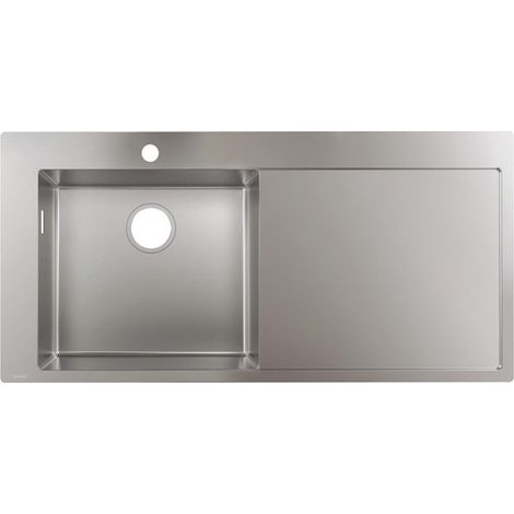 S716-F450 Évier encastré 450avec égouttoiravec troupour robinet acier inox