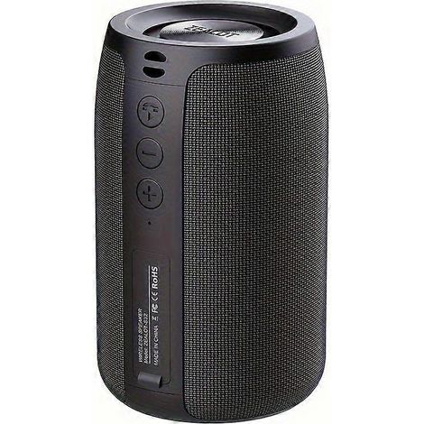 Enceinte sans fil portable 10 W avec basses profondes, appairage TWS, batterie 1800 mAh, 8 heures d'autonomie, caisson de basses sur pied, entrées TF/USB et auxiliaire (1/5)