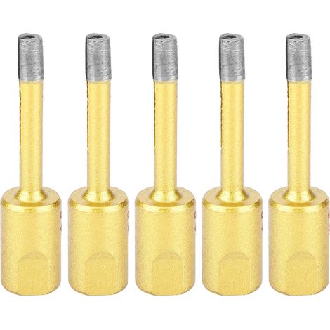 5 Pcs Drill Bit Opener Diamond Angle Grinder Hole Saw Cutting Tool for Marble Glass Ceramic6mm (1/5)