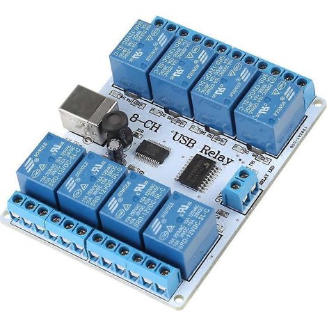 8-Kanal 12VDC Typ B USB-Relaisplatinenmodul-Controller für Automatisierungsrobotik