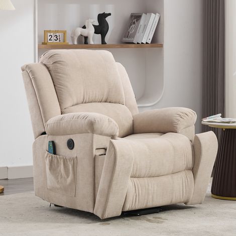 Power Lift Recliner Chair for Seniors with Heat, Vibration, Storage, and Cup Holders - Heavy Duty Design (1/5)