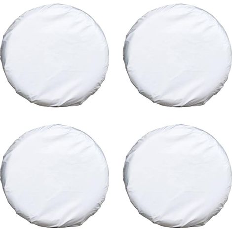 Lot de 4 housses de pneu universelles imperméables 30-32 pouces, protection anti-poussière pour roue de secours, couleur argent. (1/5)