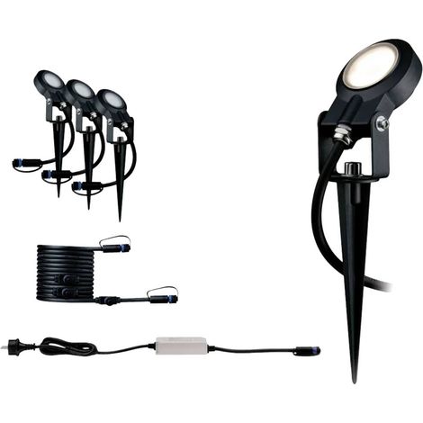 Paulmann Sting 93696 Sistema d'illuminazione Plug&Shine Starter KIT faretto LED da giardino Kit da 3 LED (monocolore) 1 (1/5)