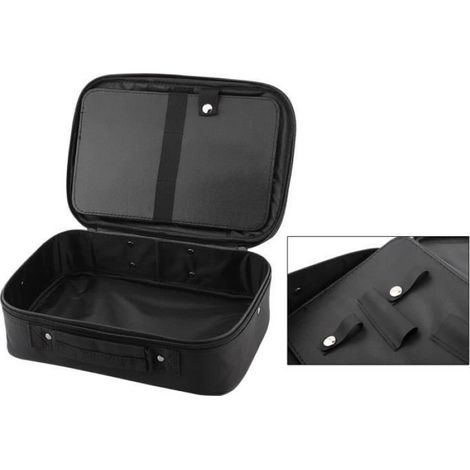 Sac À Ciseaux - Pour Outils De Coiffure - Capacité Grande - Matière Nylon PVC - Noir - 30 X 21 X 8 Cm - 430 G (1/4)