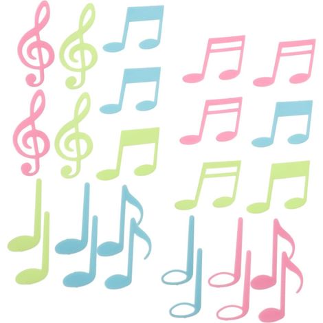10sacs Lot De Autocollants Lumineux Nocturnes Forme De Notes De Musique Pour Chambre Garçon Fille Et Plafond Décoration Intérieure (1/5)