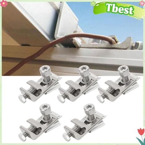 Tbest Cosses de mise à la terre pour panneau solaire Système de Montage Solaire Durable, Clips Métalliques, auto cosses (1/5)