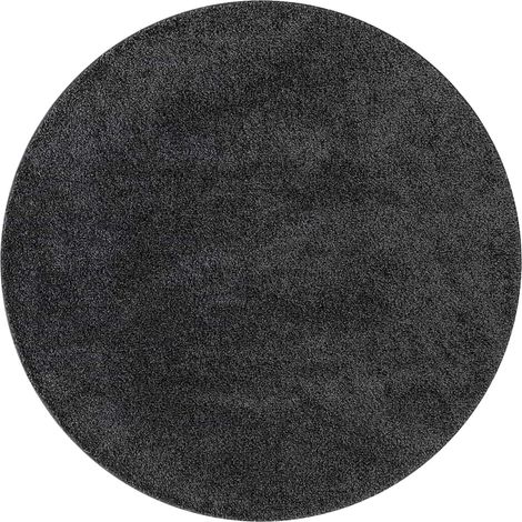 Alfombra Shaggy Antideslizante Gris oscuro 160 x 160 cm PP vidaXL (1/5)