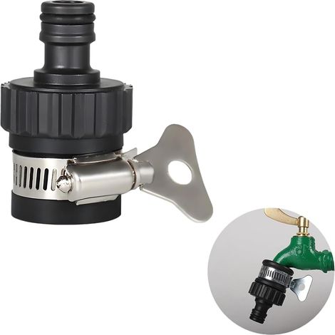 Adattatore universale per rubinetto in 2 pezzi, adattatore per tubo flessibile del rubinetto, adattatore per tubo da giardino per rubinetto da cucina, bagno, giardino, WC (1/4)