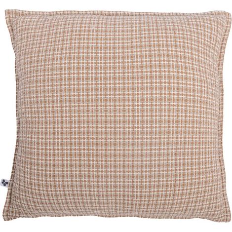 Coussin déhoussable avec passepoil 50 x 50 cm "Edgar" Coton texturé l'Effet papillon - - (1/3)