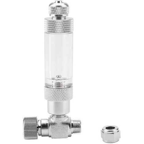 Válvula de aguja para tanque de acuario para regulador de CO2 del sistema de acuario (válvula de ajuste de cabezal único + contador de burbujas antirretorno, 3) (1/5)
