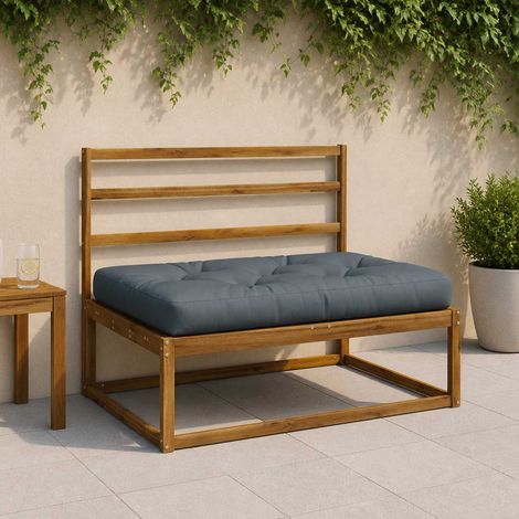 vidaXL Cojín para Pallet VIANEN 100% Poliéster Azul 120 x 80 x 12 cm (1/5)