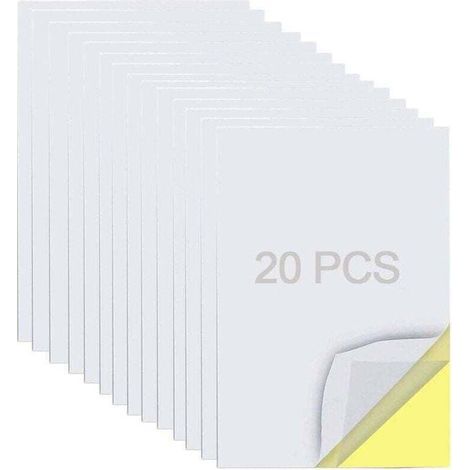 FENOPLASTICAPack de de 20 feuilles de ruban adhésif double face transparent format A4 extra fort avec doublure jaune pour bricolage, XU, Fête, Art, Artisanat, Décoration d'intérieur(29210.1cm) - KZQ (1/4)
