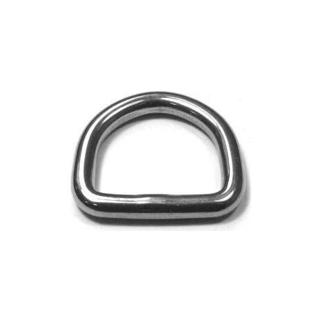 Anneau soudé forme D inox A4