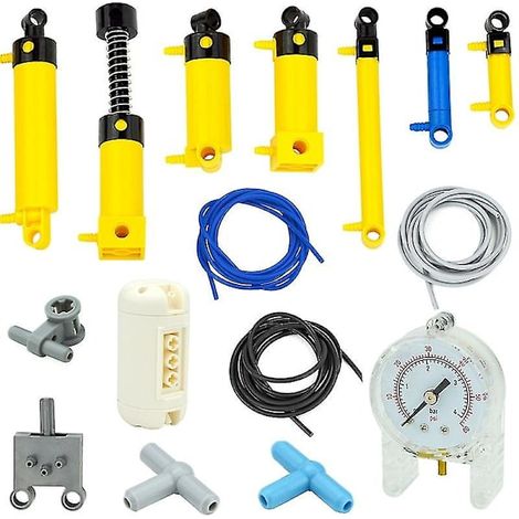 Pièces Moc Technic Pompe à air pneumatique Briques Petite (6L) V2 Avec cylindre renforcé 19476 19482 19475 Compatible avec les blocs 8800 [DB]