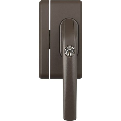 Abus Fo400N Maniglia con Blocco, Serratura a Spinta con Cilindro per Finestre, Serratura Multipla, Livello di Sicurezza: 10, 37183, Marrone (1/5)
