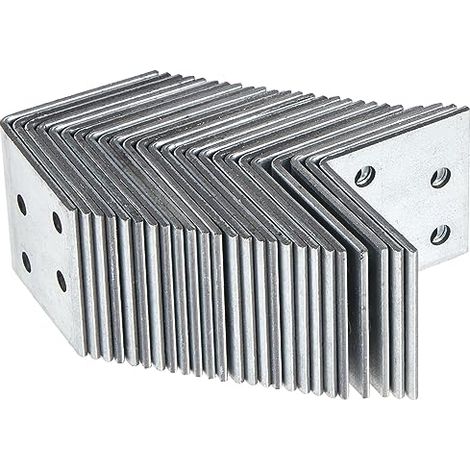 Piastra angolare giunzione 25 pz 40x40x40x2,0 mm (1/4)