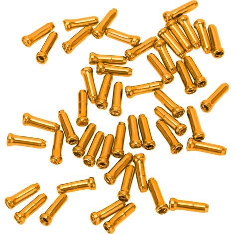 BOLANY Lot de 50 embouts de câble de frein à vitesse variable, résistants et dorés. (1/5)