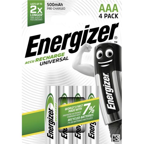 Energizer NiMH Akku Universal Micro AAA 500 mAh 4er Pack Akkus (1/3)