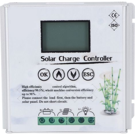 12V/24V Hybrid-Wind-/Solar-Laderegler mit LCD-Display, MPPT, Boost-Charge, 40A (1/5)