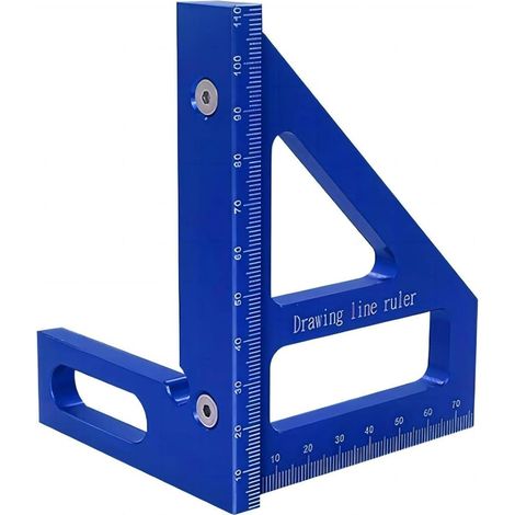 Règle de mesure multi-angle 3D, rapporteur carré en aluminium 45/90 degrés pour le travail du bois, règle triangulaire articulée en onglet, outil de mesure de disposition de haute précision pour les i