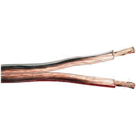 Cable de haut parleurs 2x2.5mm2 - 10m - CCA - Transparent